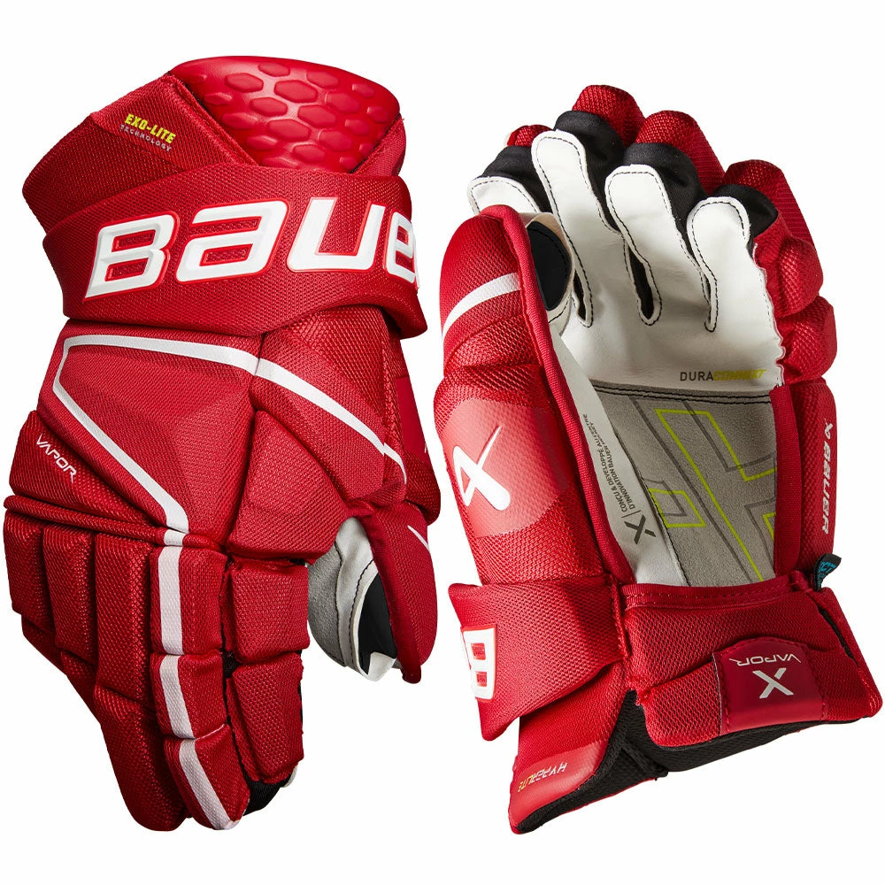 BAUER VAPOR HYPERLITE INTERMEDIATE HOCKEY GLOVES - Image 8