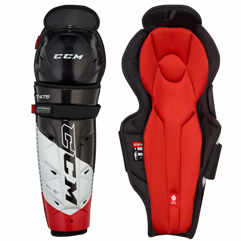CCM JETSPEED FT475 SENIOR HOCKEY SHIN PADS