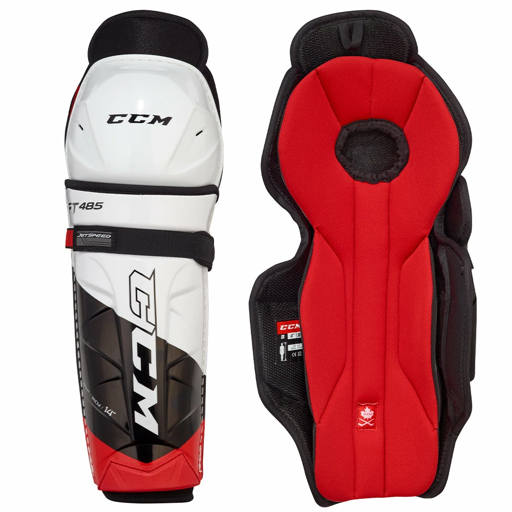 CCM JETSPEED FT485 JUNIOR HOCKEY SHIN PADS